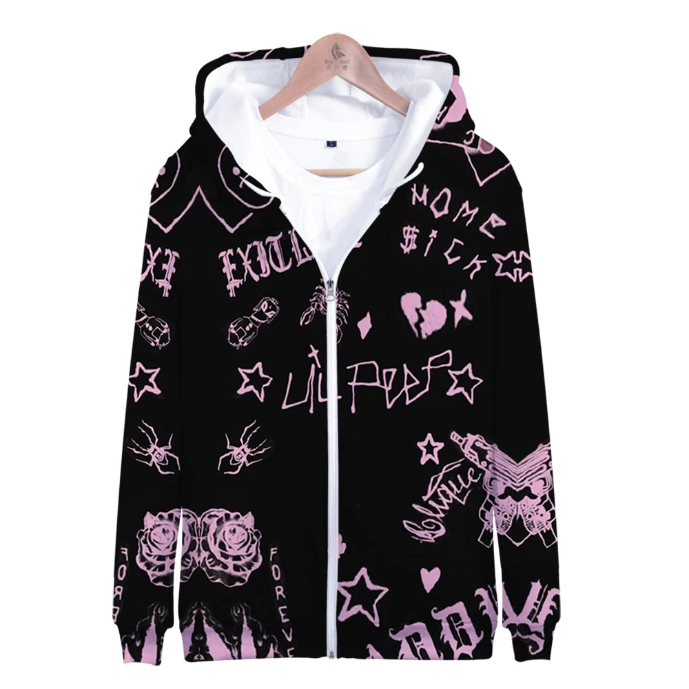 

Lil Peep 3D Zipper Hoodies Men/women/ Winter New Arrival Streetwear Print Fashion Hip Hop Sweatshirts Lil Peep Hoody Coats