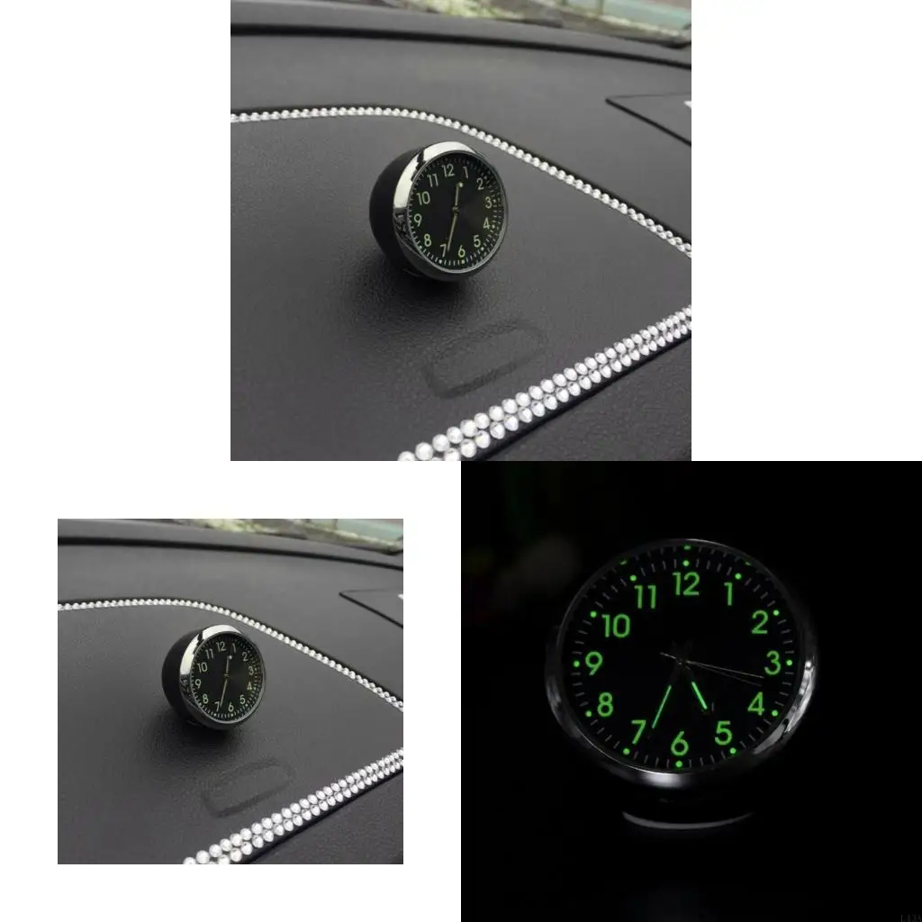 L43A Mini Luminous Car Clock Universal Pocket Stick-on Watch for Car Boat Bike