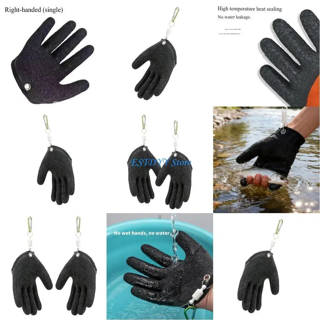

G6DE Waterproofed Fishing Gloves With Reinforced Latex Construction And Ergonomic Grip For Angling Use
