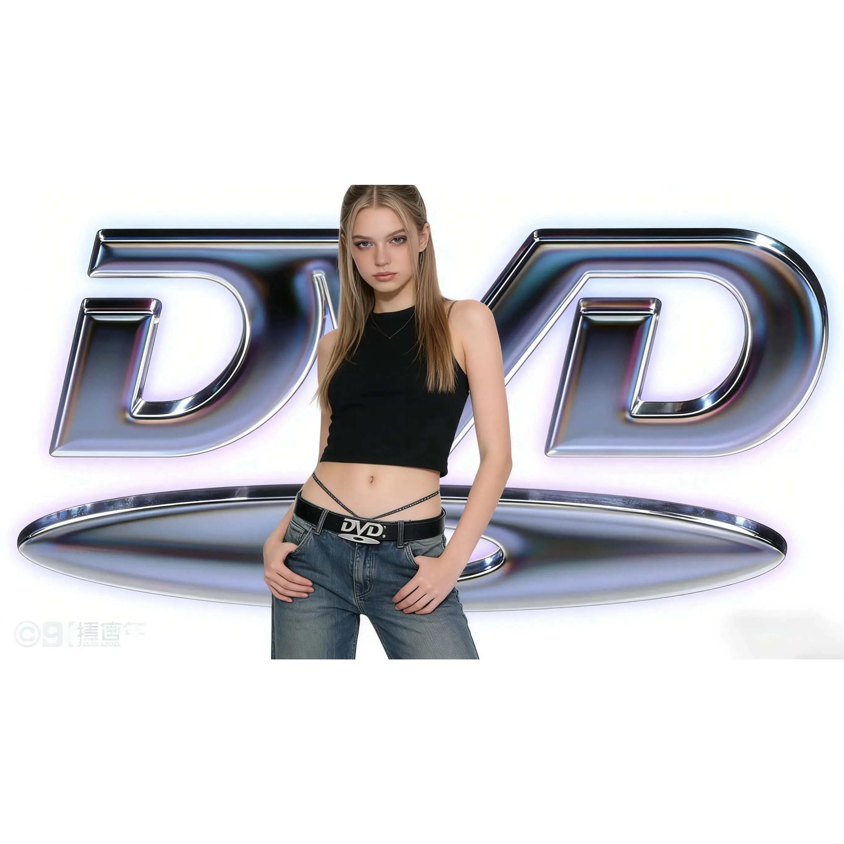 Damskie paski z klamrą w stylu retro DVD/VCD, regulowane, uniwersalne paski do talii ze sztucznej skóry, idealne do codziennych stylizacji i na specjalne okazje