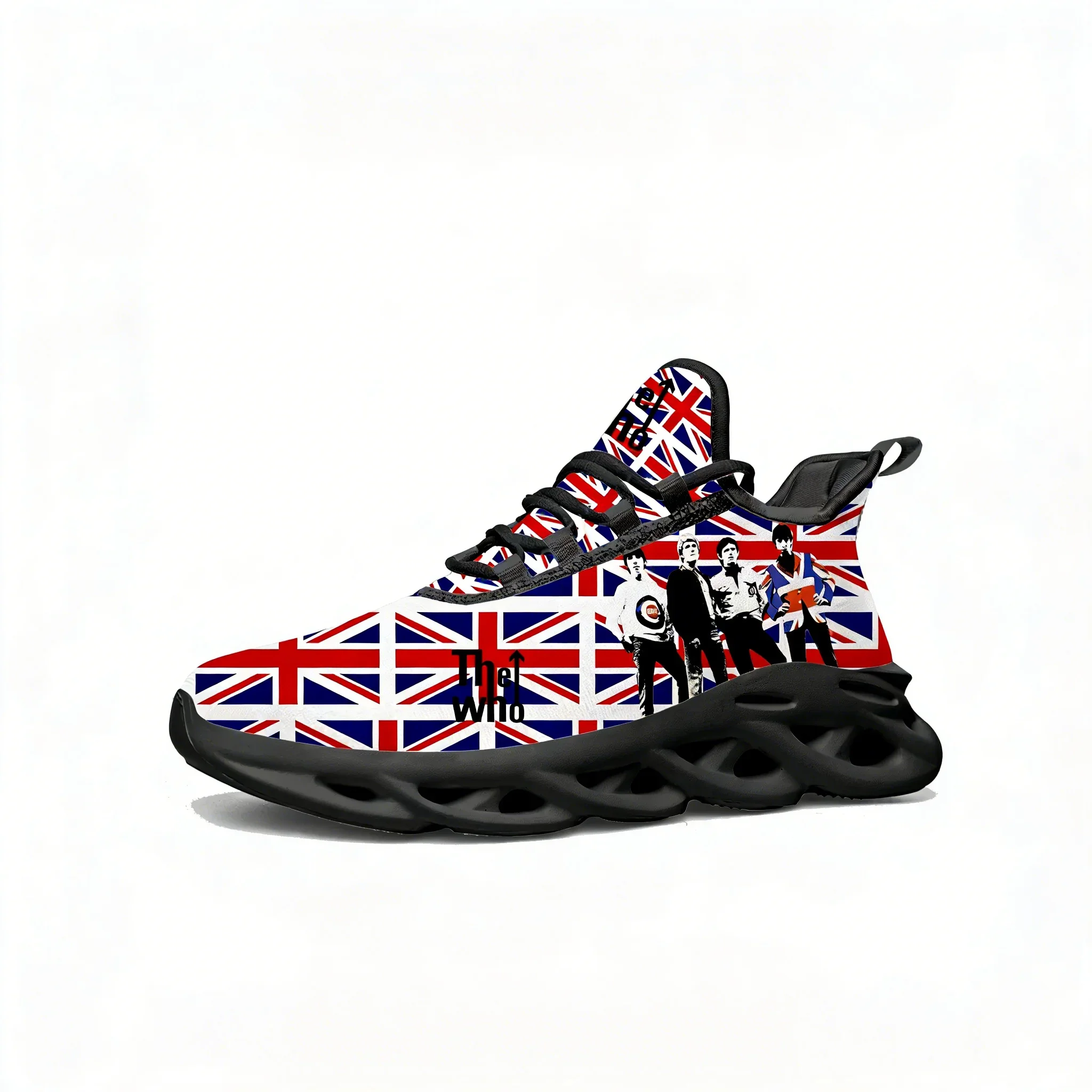 The Who-zapatos de malla con cordones, zapatillas planas para hombre y mujer, calzado deportivo para correr, zapatillas cómodas personalizadas de alta calidad, calzado personalizado