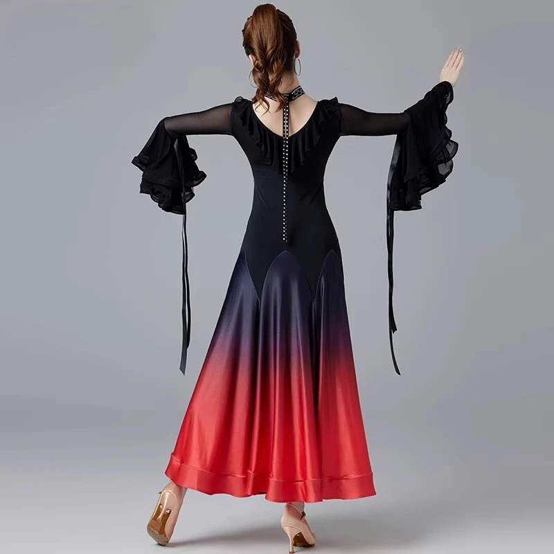 Ballroom Dancing Foxtrot Dance Dress Waltz Tango Foxtrot Modern Competition Dress Standard Dance Performance Flamenco Costume