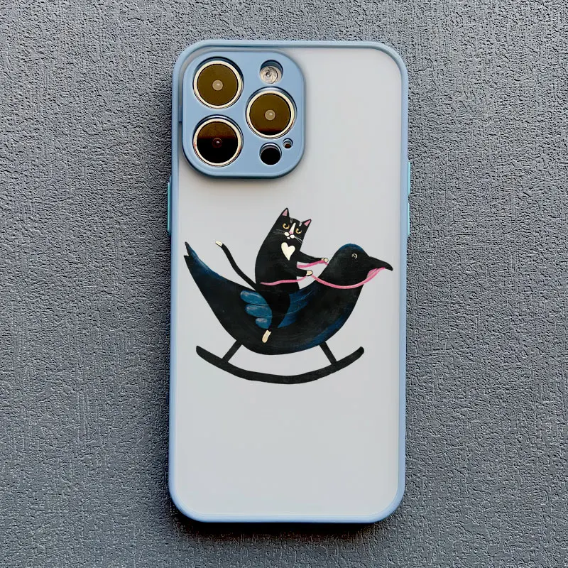 Dunkle lustige Cartoon-Katze, lustige Handyhülle für iPhone 16 14 13 12 11 15 17 Pro Max X XR XS 12 13 Mini 14 15 Plus Tierhüllen – Detail 13