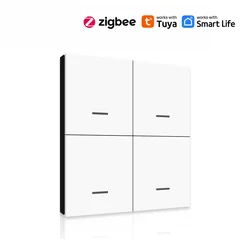 Arteco Tuya Zigbee Wireless Scene Switch Push Button Controller Automation Scenario Switch Support Smart Life Zigbee Devices