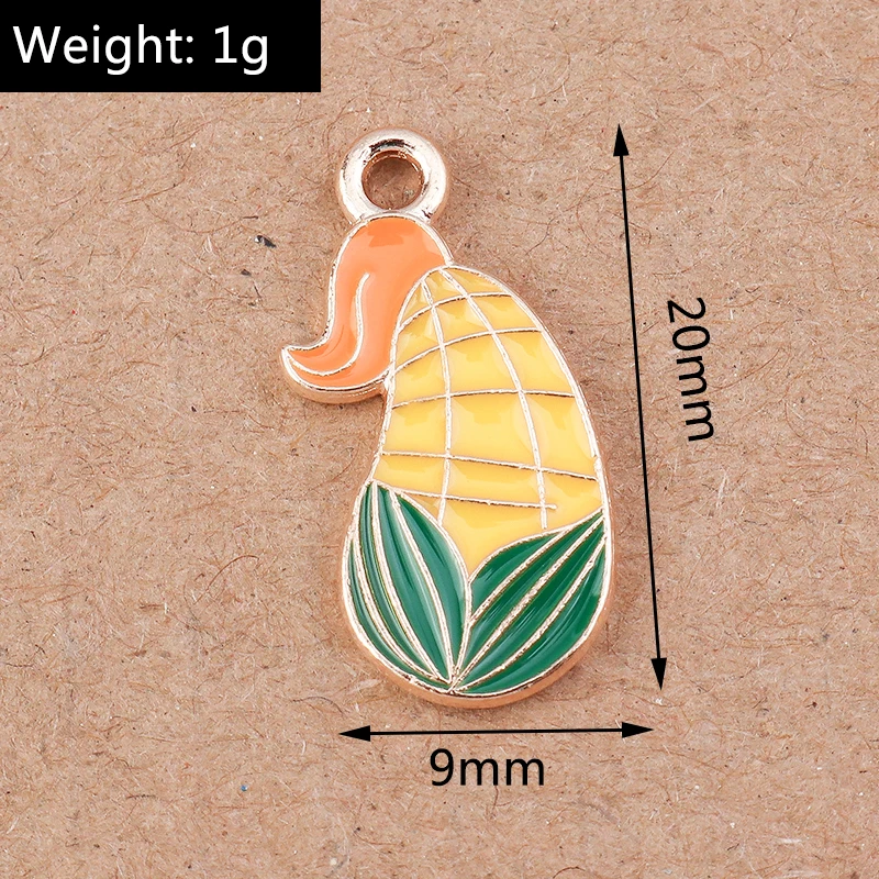 10 Stück Niedliche Emaille-Gemüse-Auberginen-Anhänger für DIY-Schmuckherstellung, Armbänder, Halsketten, Ohrringe und Bastelzubehör – Detail 19