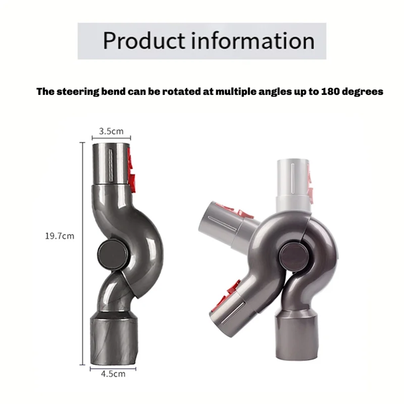 Para Dyson V7 V8 V10 V11 V15 aspiradora codo de dirección adaptador alto y adaptador inferior herramienta de liberación rápida-Y48A