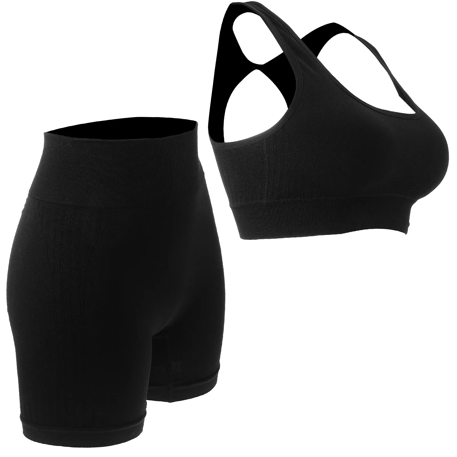 

1 set Black Apparel Outfits For M Size Work Out Set Women Workout Outfit Gym Clothes Sets For Women Athleisure