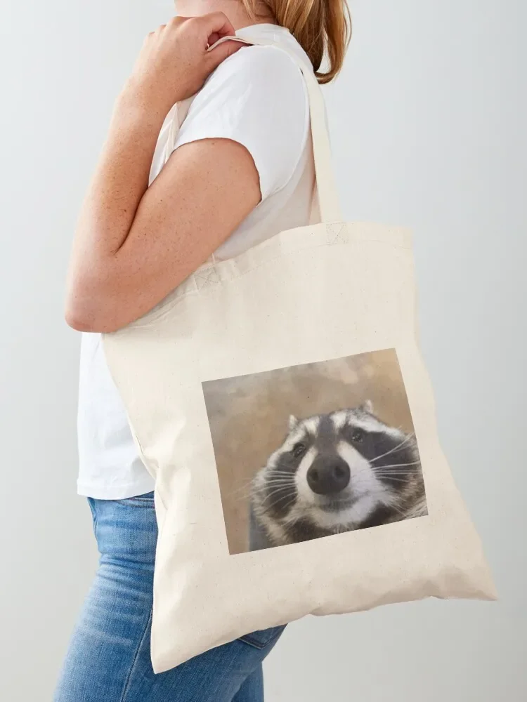 big raccoon Tote Bag shopper bag women canvas Large bags for women hand bag ladies Shopper