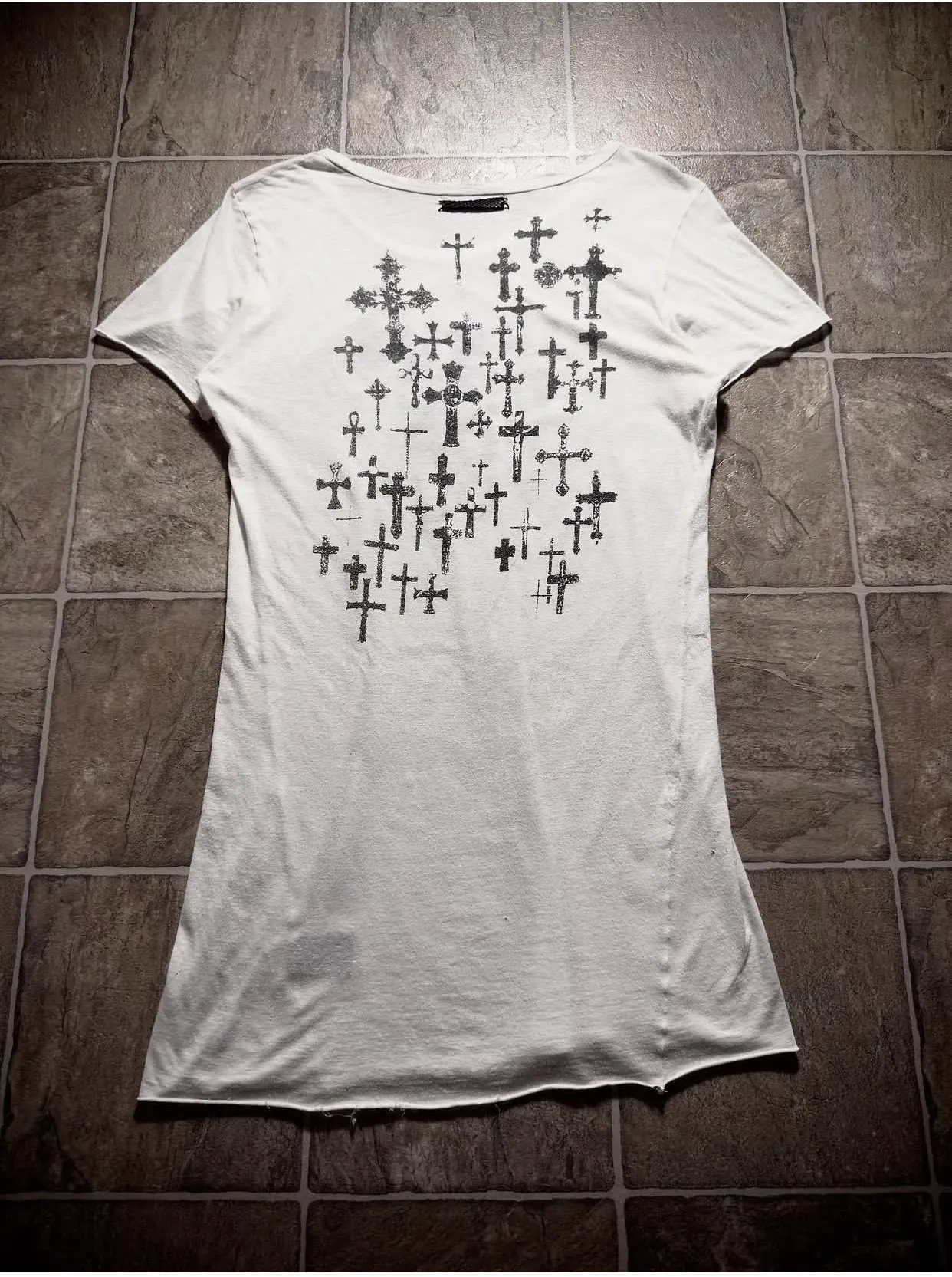 IfSixWasNine Pioneer Visual Short Sleeve Cross Print Vintage Half Sleeve T-Shirt