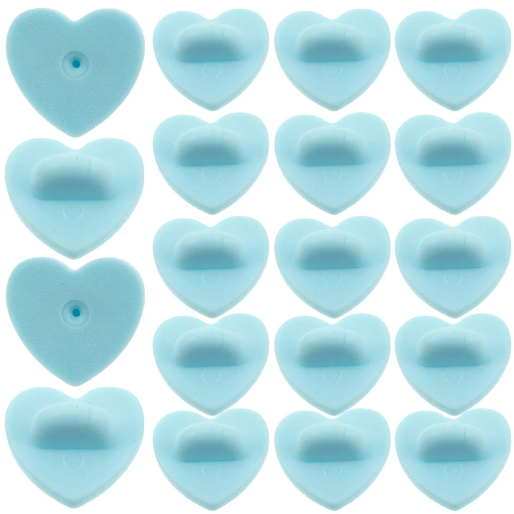 

200 Pcs Leaf Plush Toys Butterfly Hat Buckle Tank Locking Pin Keepers Picture Hanging Sky-blue Rubber Backs for Enamel Pins