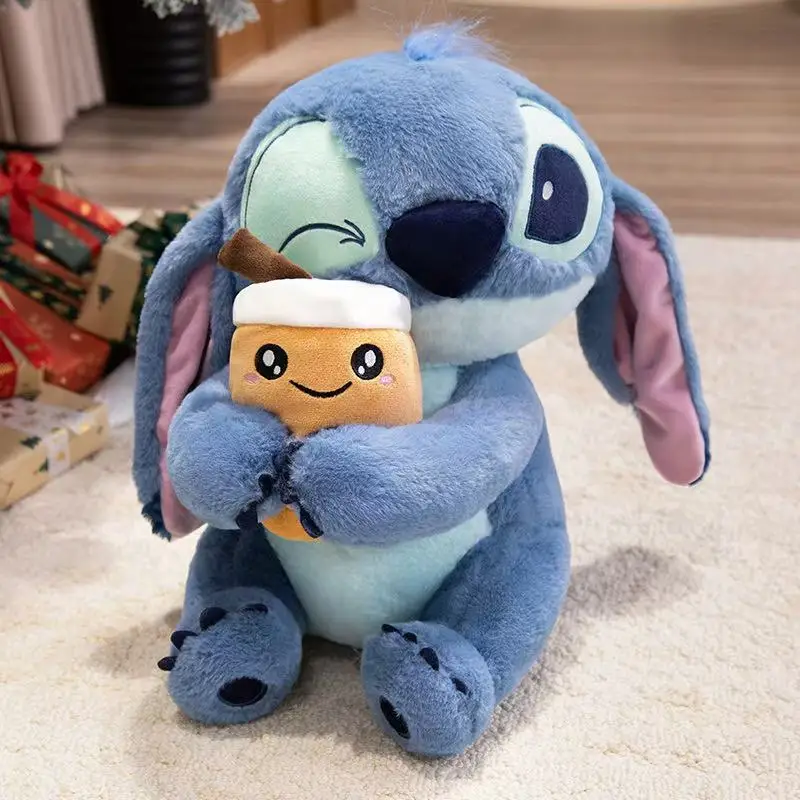 أحدث الحليب الشاي والبط المعانقة غرزة دمية Kawaii ألعاب من نسيج مخملي دمية الكرتون أنيمي لطيف الأطفال هدية عيد ميلاد دمية ممتعة