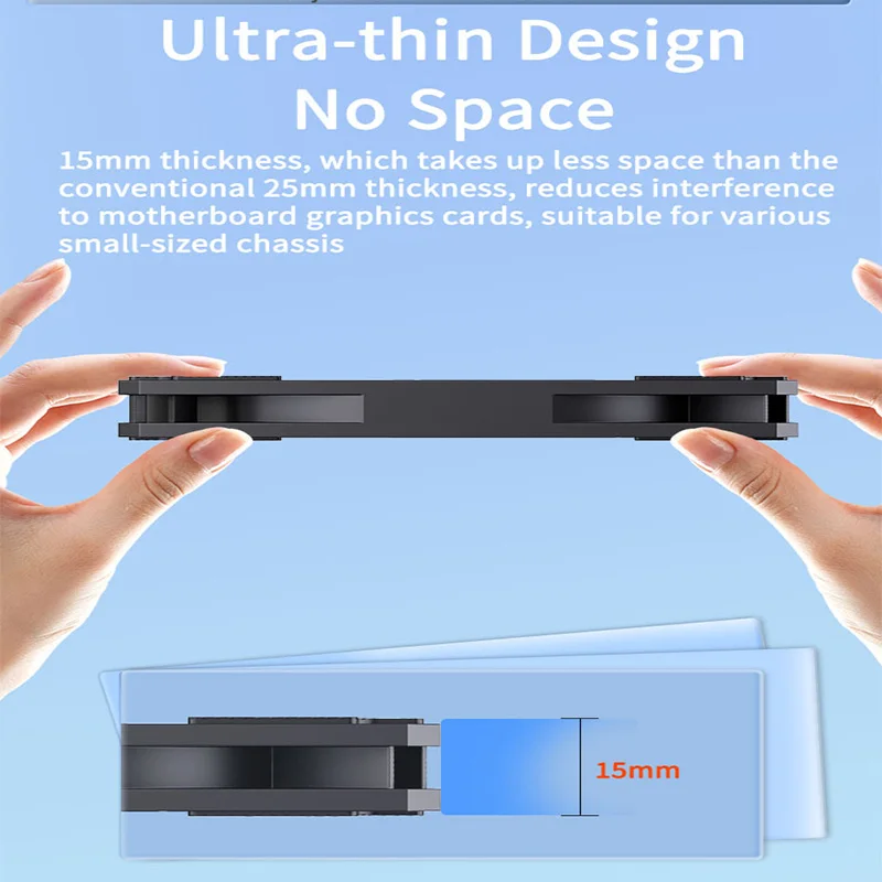 TEUCER UT-14015 14CM Ultra Thin Cooling Fan 12V 4PIN PWM Silent High Wind Pressure Design 15MM Thickness PC Case Fan For Gamer