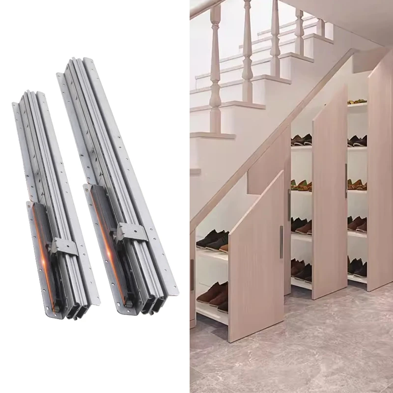 heavy-duty-hardware-accessories-concealed-hidden-3-fold-under-cabinet-bottom-mount-rails-glides-staircase-cupboard-drawer-slides