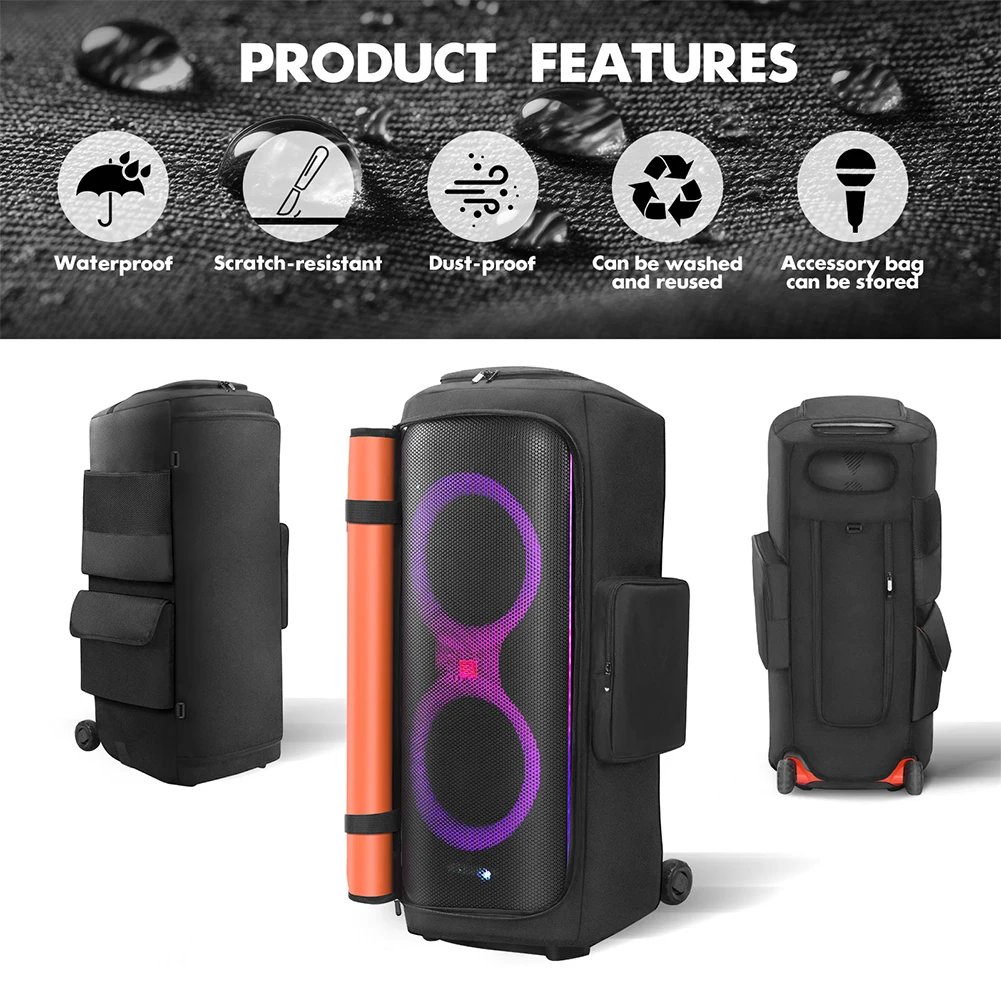 Пылезащитный чехол для JBL Party Box 710, защитный пылезащитный чехол для уличного динамика, двухсторонняя сумка для хранения динамика с карманом для микрофона