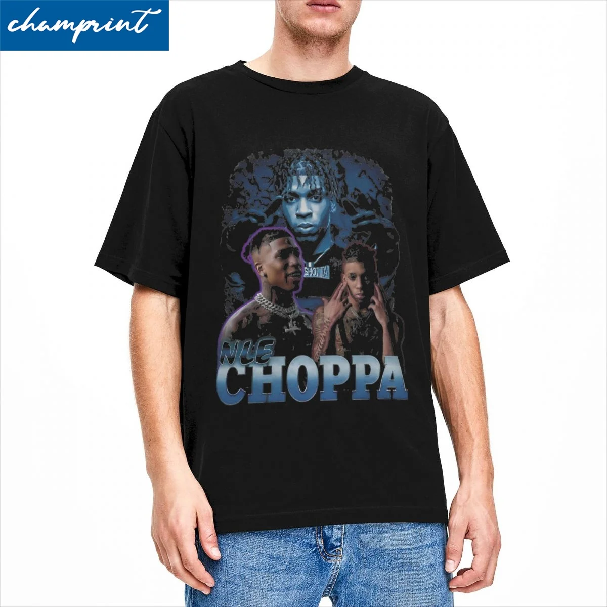 Men Women Nle Choppa Lil Baby T Shirts Hip Hop Rap Music Album 100% Cotton Tops Short Sleeve Tees Birthday Present T-Shirt