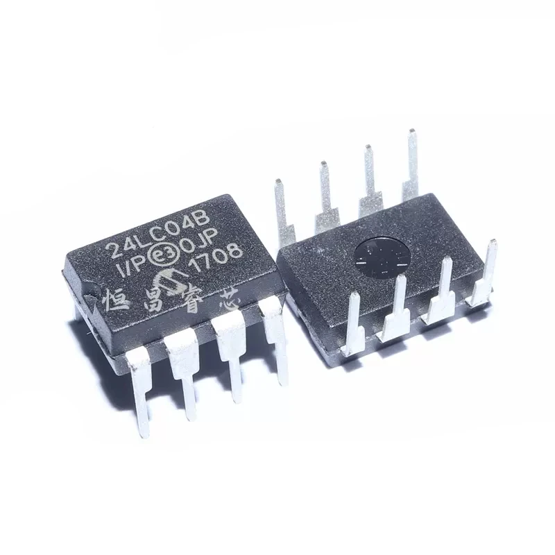 5 pces 24lc04b-i-p 24lc04b nova memória original 4kbit dip8 eeprom