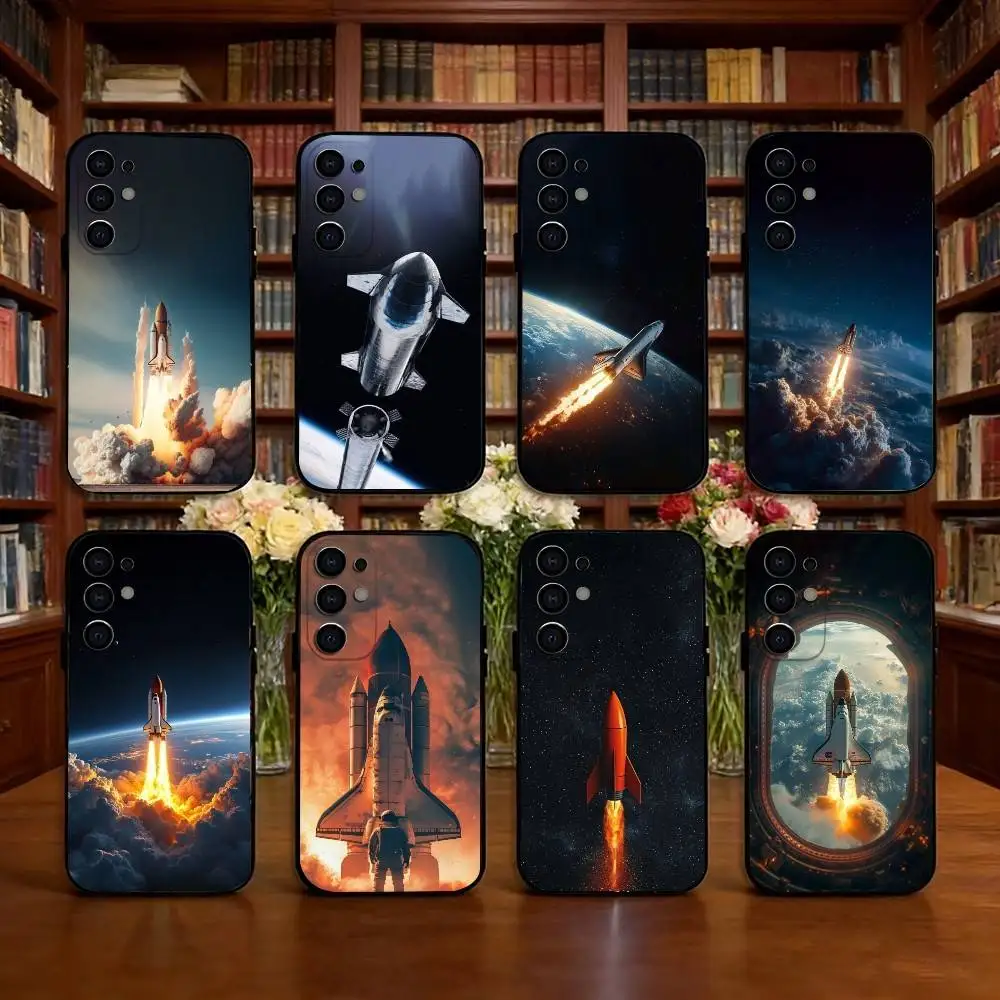 R-rocket Phone Case For Samsung S25,S24,S21,S22,S23,S30,Ultra,S20,Plus,Fe,Lite,Note,10,Black Cover