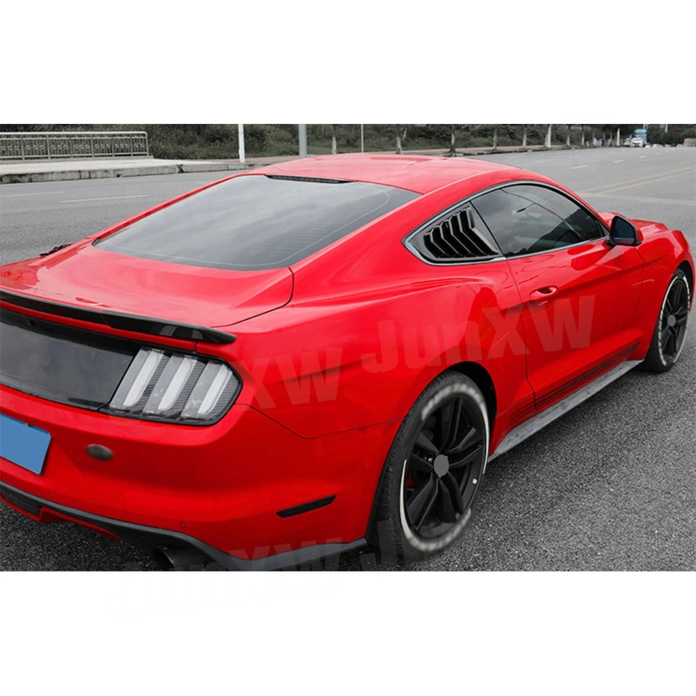ABS Rear Side Window Trim Spoiler Car Accessories For Ford Mustang 2015-2021 Window Shutter Cover Louver Air Vents Body Kits