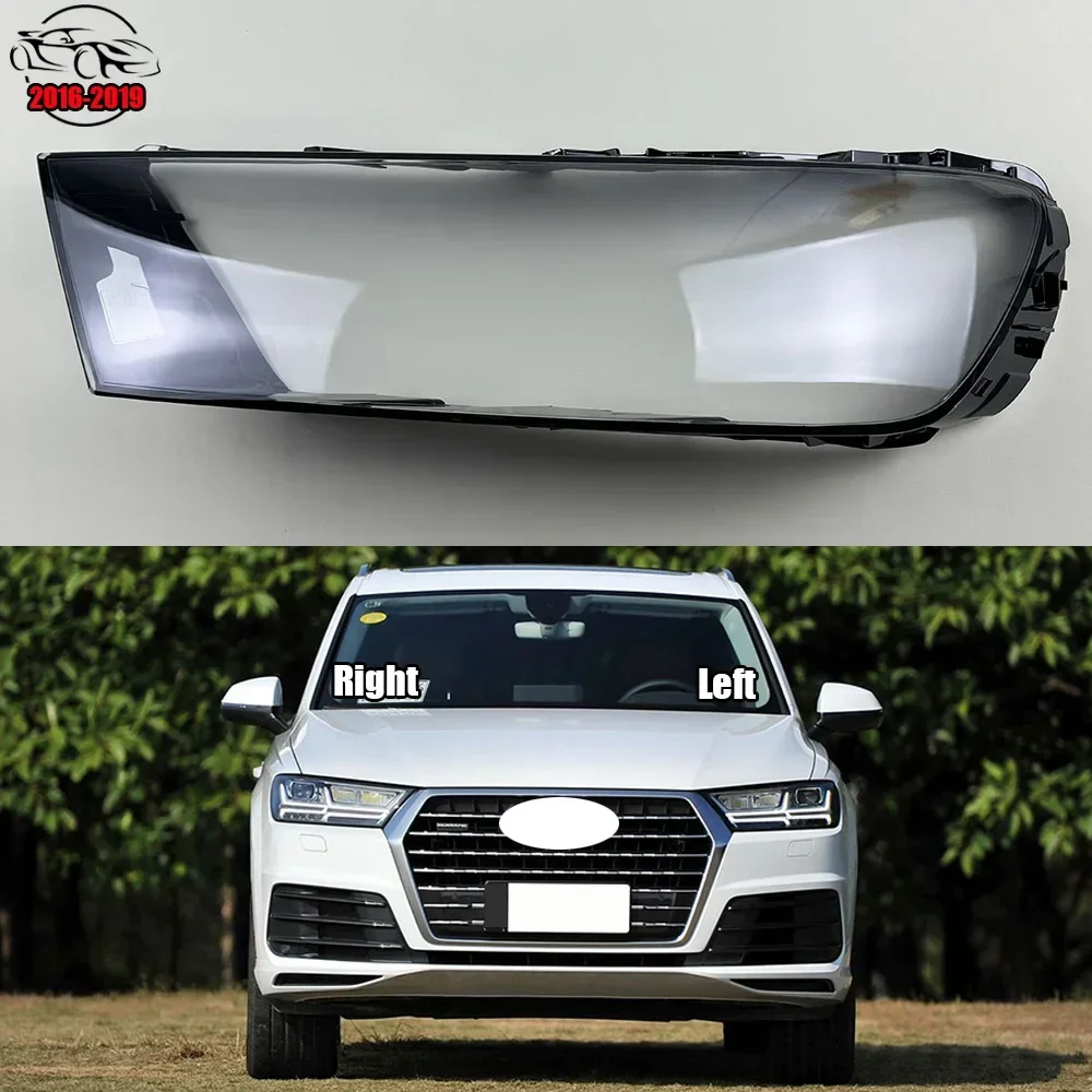 

For Audi Q7 2016-2019 Front Headlamp Cover Transparent Mask Lamp Shade Headlight Shell Lens Auto Replacement Parts