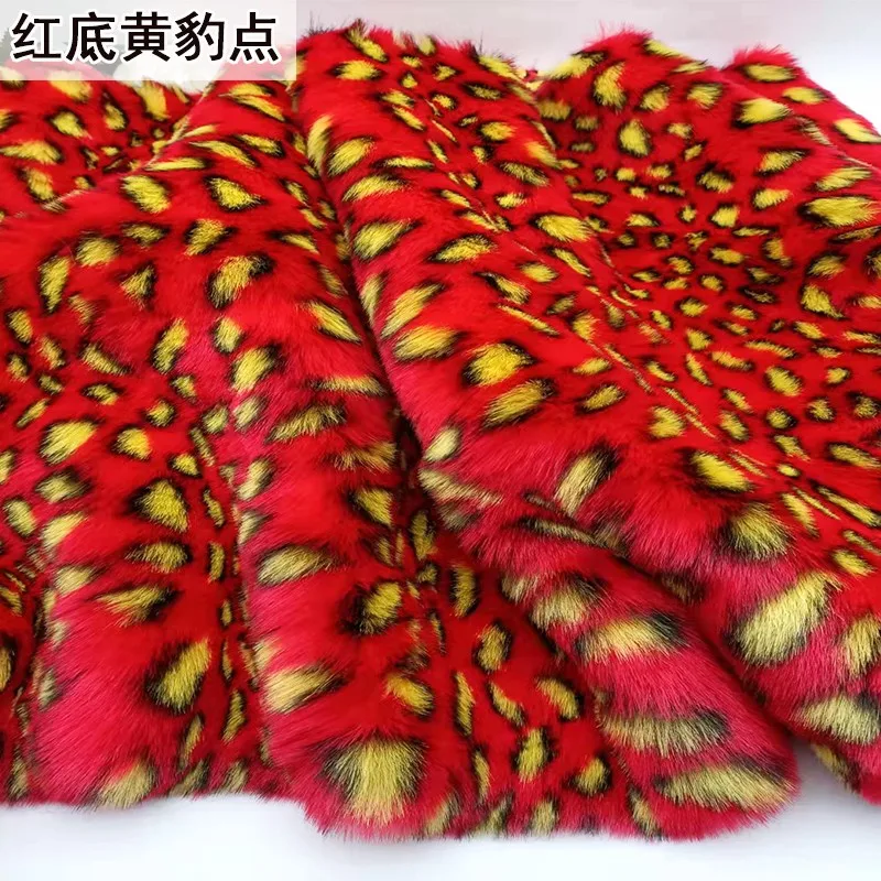 

1600 G/M Extra Thick Imitation Rabbit Fox Leopard Print Plush Fabric Plush Fur Clothing Fabric Fur Collar COS Decoration Carpet