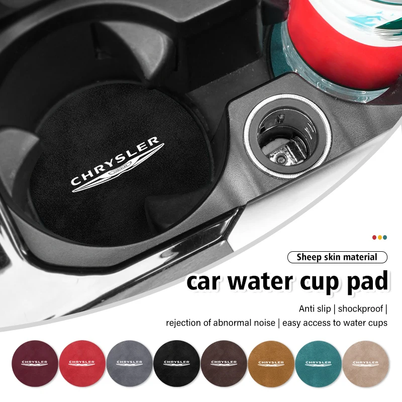 Car Anti Slip Mat Coaster Water Cup Slot Decorate Accessories For Chrysler 300c 200 Cruiser Grand Voyager Pacifica Town Country