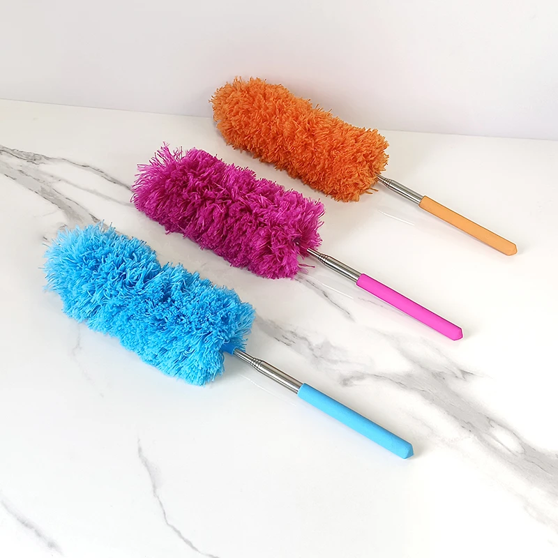 Retractable Dust Duster for Cleaning Desktop and Housework, the Head Can Be Bent and Deformed in Various Colors