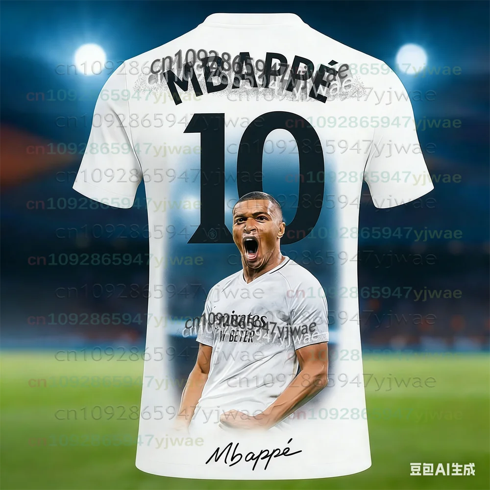 2026 New Mbappé 3D Print Football Fans Jersey Men's Women's Children's T-shirt Summer Breathable Casual Street Short Sleeve Tops image 5
