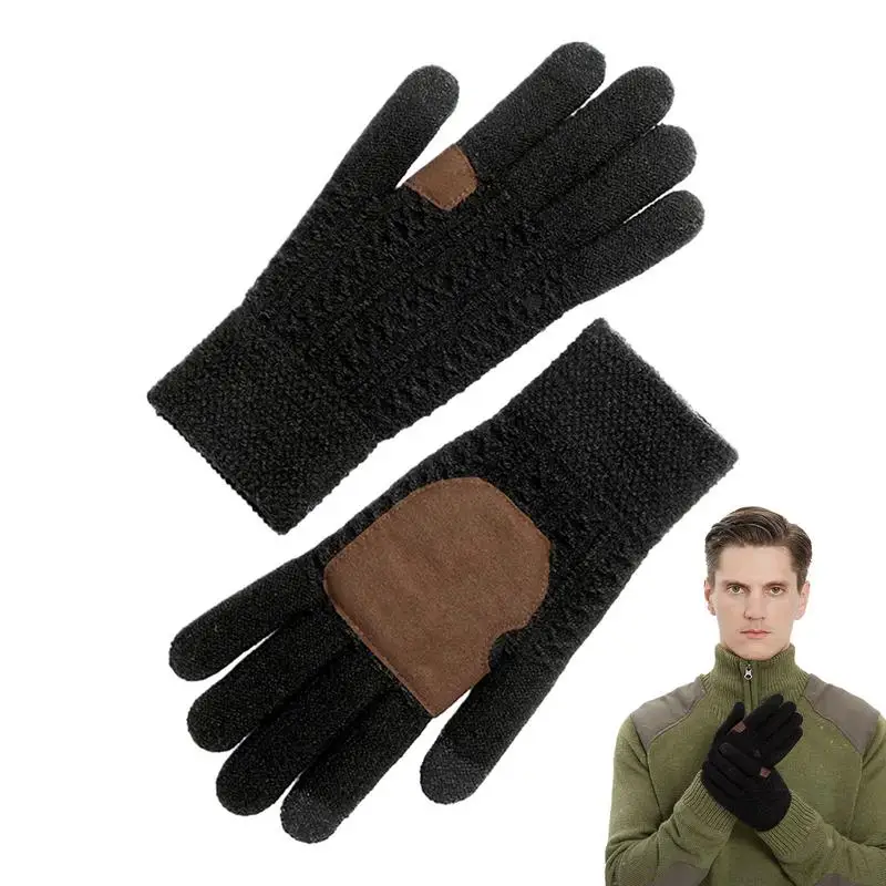 Winter Knit Gloves For Women Outdoors Thermal Cycling Mittens Comfortable Winter Motorcycle Gloves For Cycling Skiing