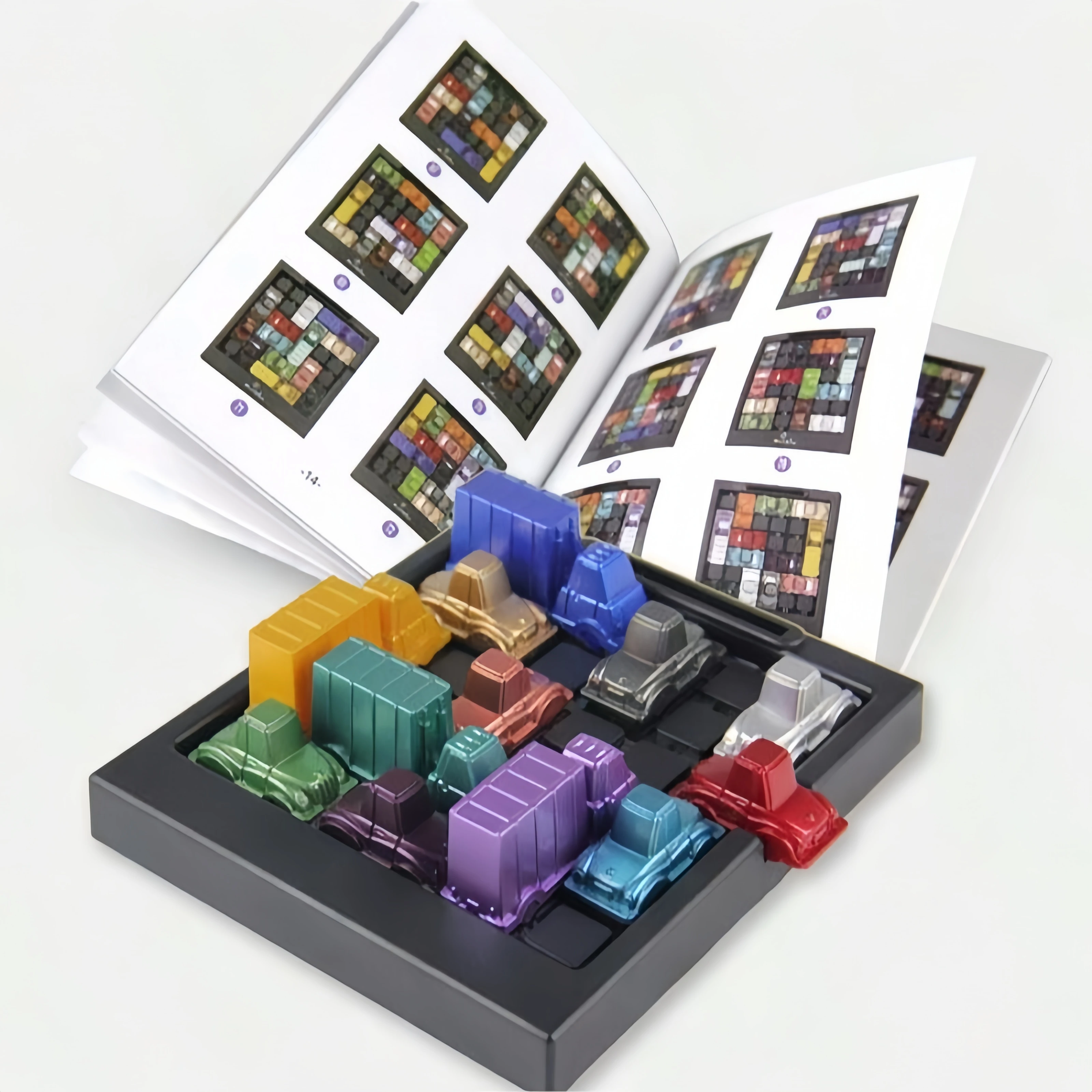 Puzzle pour enfants, jeu d'heure de course, voiture de course, raisonnement sur route Huarong, jouet de bureau, jeu de dégagement de pensée logique