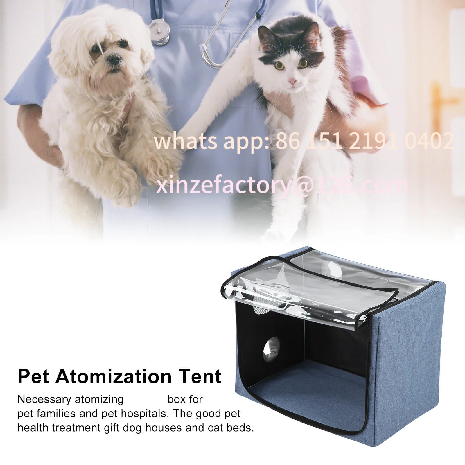 Customizable Pet Atomization Bagn Tent Pet   Oxford Cloth Portable Pet  Grooming Box for