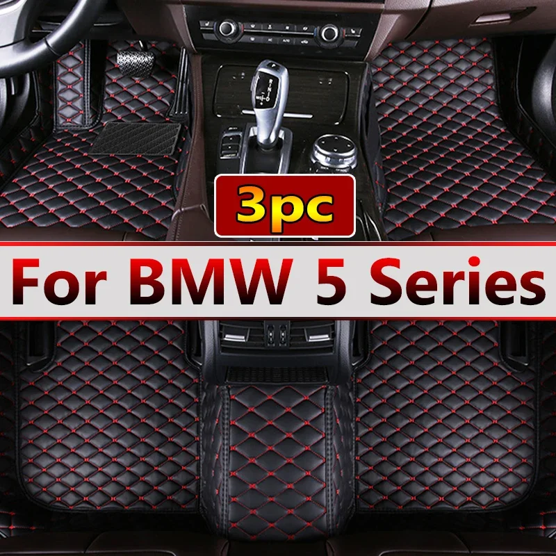 Car Floor Mats For BMW 5 Series E39 1996~2003 Rugs Protective Pad Luxury Leather Mat Carpets Car Accessories 523i 525i 520i 520d