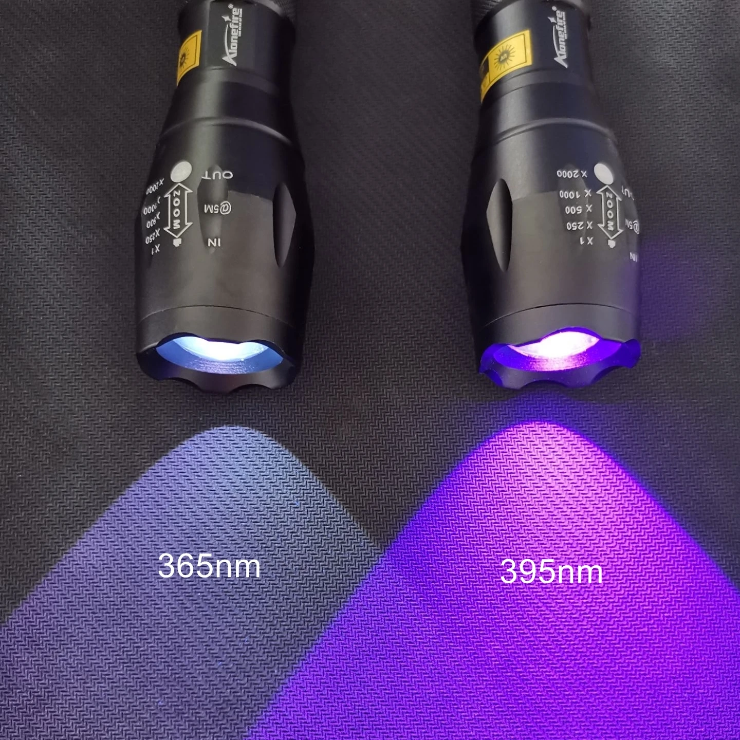 Zoom UV Flashlight 2-in-1 365nm/395nm Nail Polish Curing Pet Stain Tinea Hotel Marker Ore Money Scorpion Detection Lamp Torch