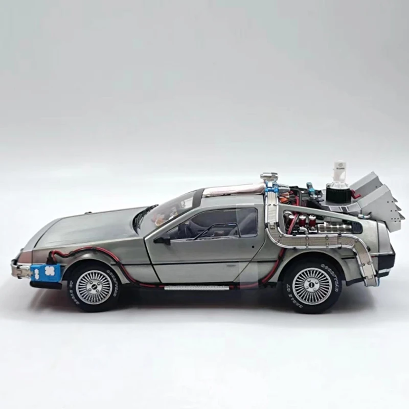 HOT Series 1:18 DeLorean DMC-12 Back to the FutureTIME MACHINE Alloy Car Model Holiday Gifts Toys