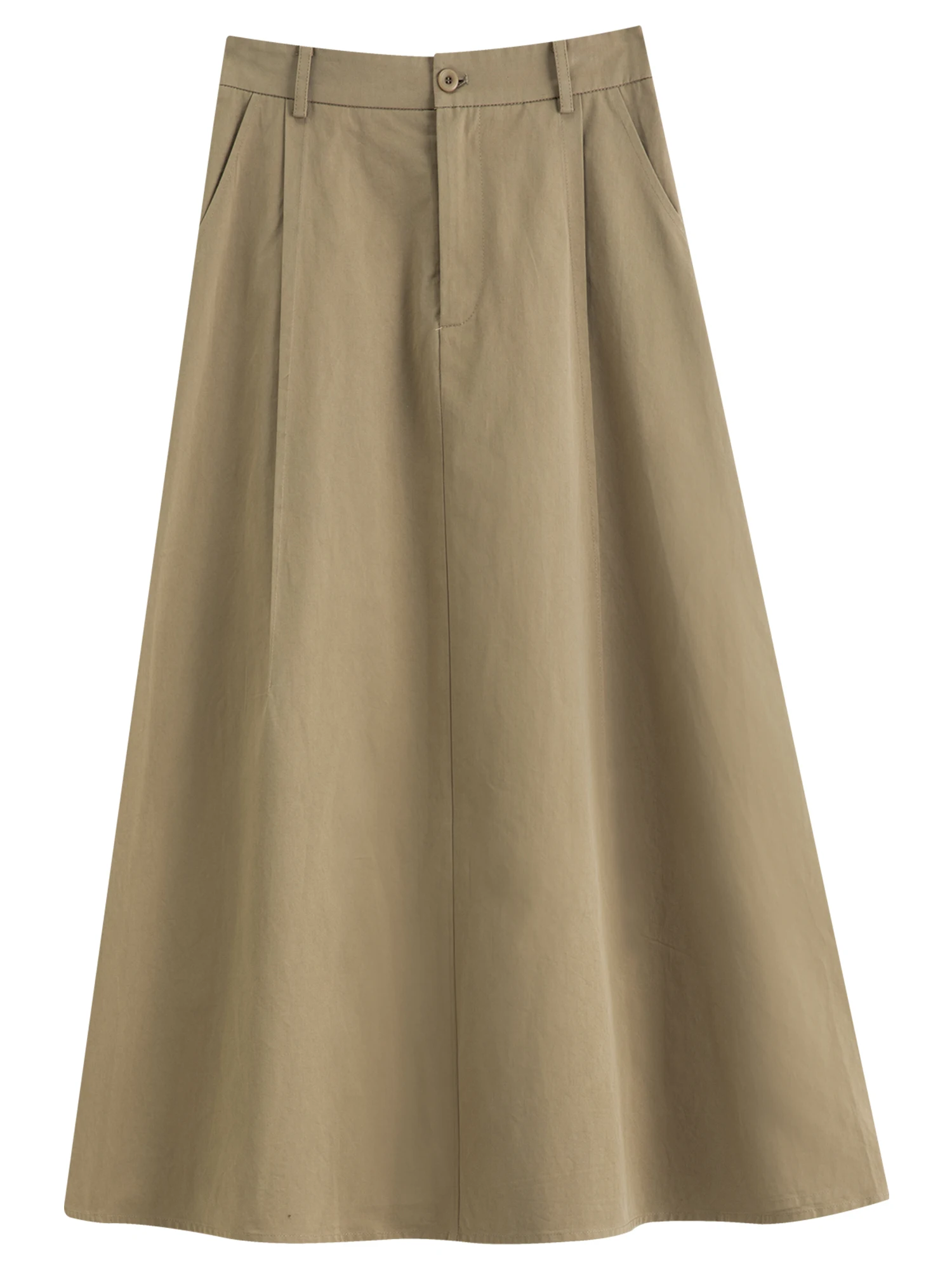 DUSHU 2026 Fall Women's High Waist A-Line Midi Skirt, Slimming Flared Trousers Skirt for Versatile Office & Everyday Chic Skirt