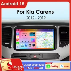 Android 15 for Kia Carens RP 3 III 2013 - 2019 Bluetooth Car Radio Stereo Carplay Wireless Screen Navigation Intelligent System