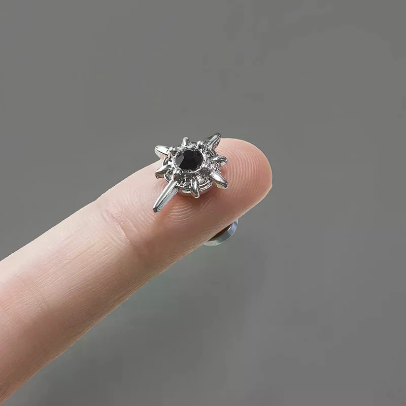 1 Pair North Star Magnetic Ear Clips Stud Earrings Non Piercing Strong Magnet Fake Piercing Women Men Jewelry Clip Earrings view 2