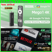 [Genuine]Newest TV Stick MECOOL MEgo1 Android12 2GB+8GB 4K 5G Built-in wifi LAN 100M Google Certified TV Stick PK Mecool KD3 KD5