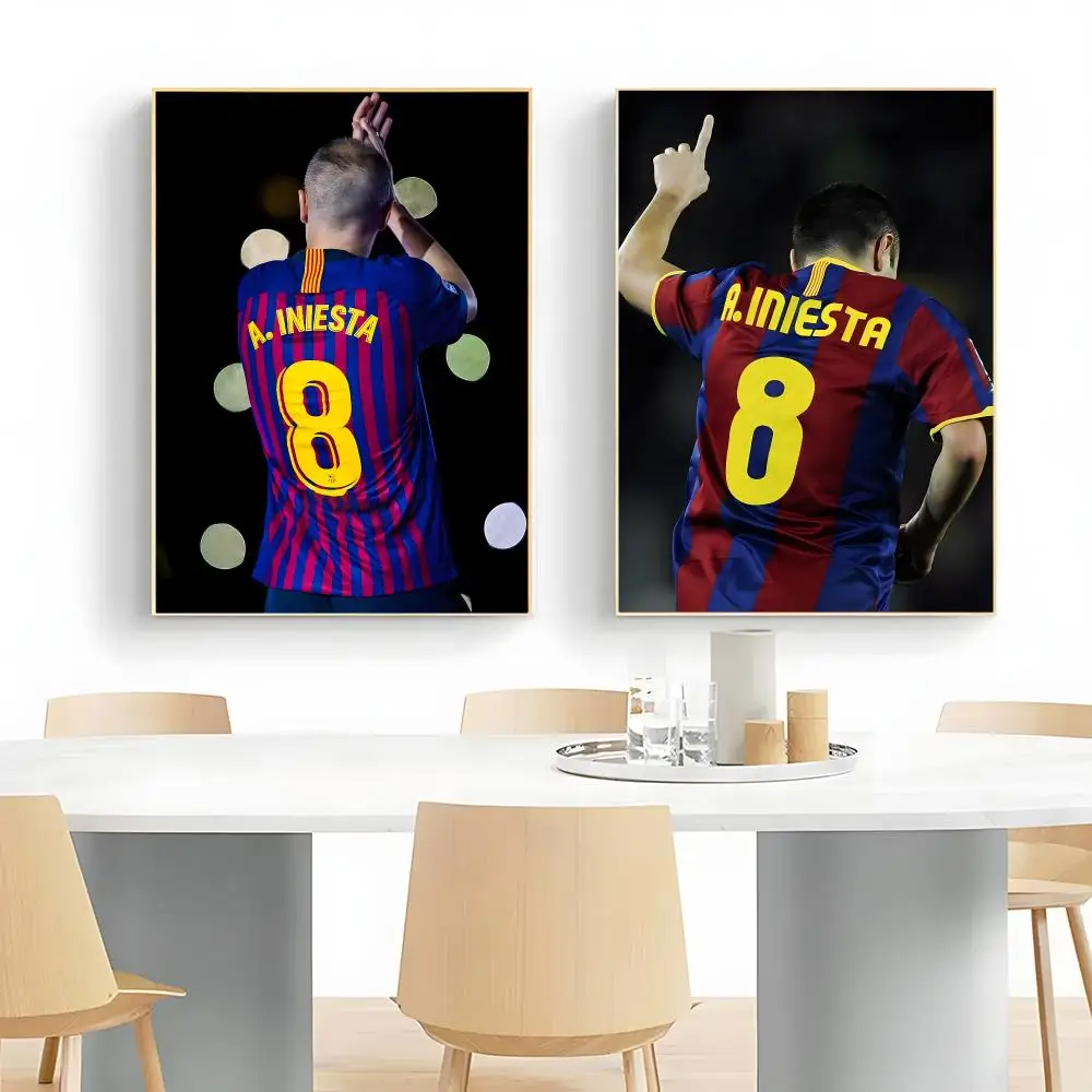 Skilled Athlete A-Andres Iniesta Poster Wall Art Print Decorative Mural Home Decor Gift Unframed
