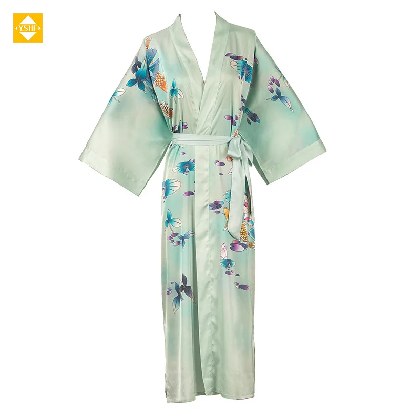 Hangzhou genuine silk cabinet 100% Mulberry Silk extended kimono comfortable homewear can be reserved fabric