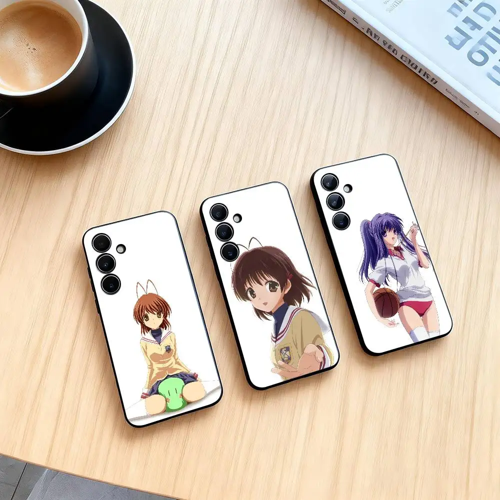 C-Clannad  Phone Case Black Silicone Soft For Samsung Galaxy A73,A72,A71,A70,A53,A52,A51