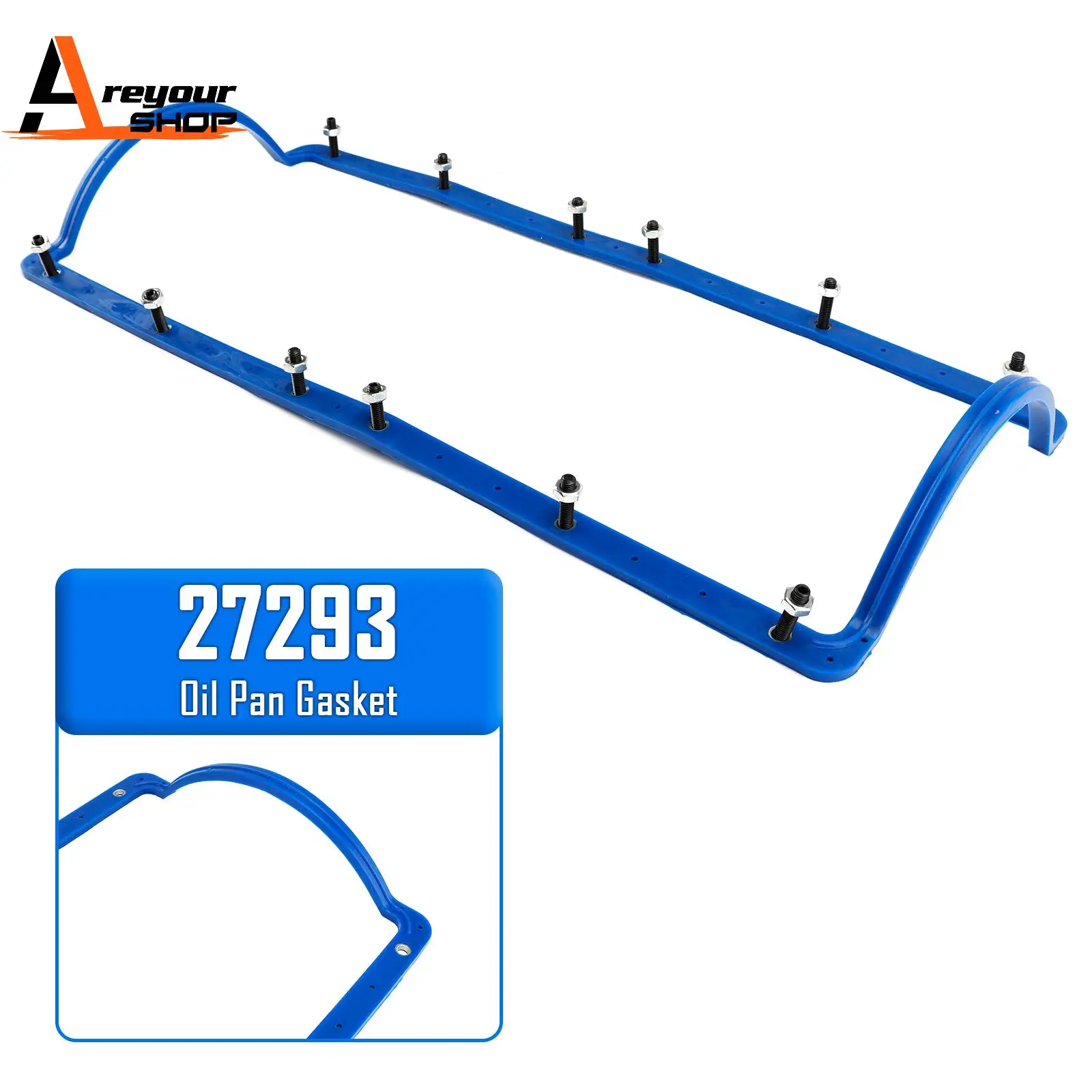 

27293 Прокладка масляного поддона для Ford Powerstroke 7,3 л, резиновая с стальным сердечником