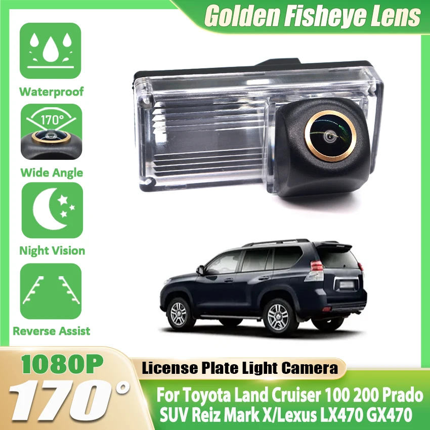 HD Night Vision Fisheye Car Rear View Camera For Toyota Land Cruiser 100 200 Prado SUV Reiz Mark X/Lexus LX470 GX470 High qualit
