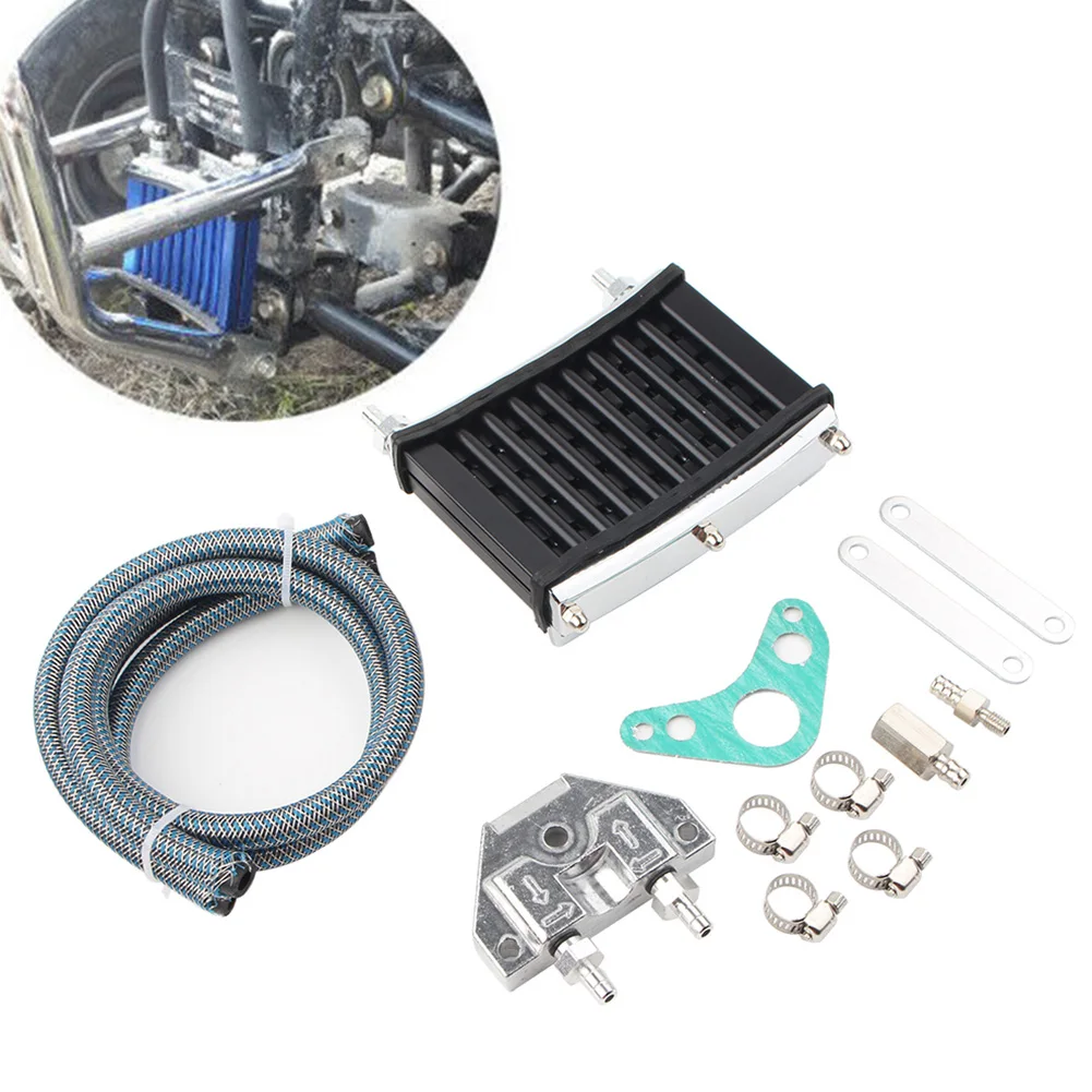 Black Motorcycle Oil Cooler Cooling Radiator For 125cc 140cc 150cc Motor Dirt Pit Bike ATV