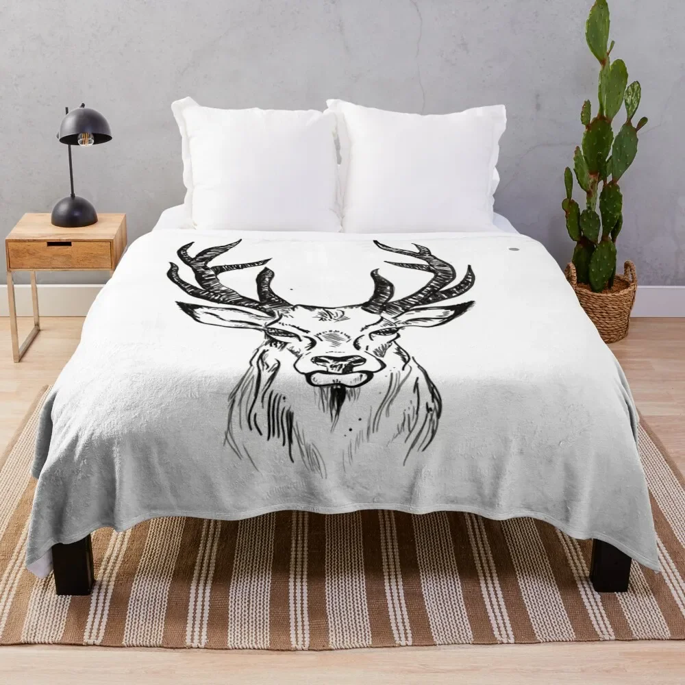 Stag Throw Blanket Hairys Decorative Throw Flannel Blankets