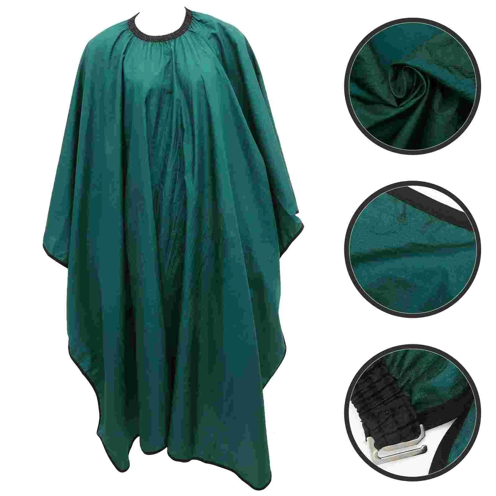 

Perm Dyed Hairdressing Cloth Barbershop Cape Gown Color Shampoo Pongee Cutting Cloak Adults Green Scarf