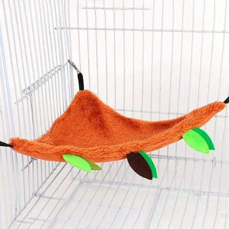 Hanging Hamster Hammock Warm Plush Cotton Rat Bed House Small Animal Cage Rodents Guinea Pig Cage Double-layer Nest Pet Supplies