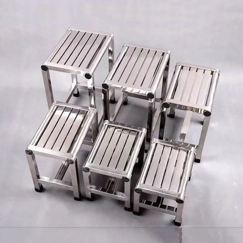 Waterproof Stainless Steel Low Stool Bath Bench Tabouret Toilettes Sgabello Pieghevole Portatile Toilet Footrest Toiletten Stuhl
