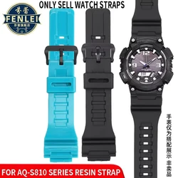 Resin Watch Strap For Casio AQ-S810W SGW-300H AE-1000W W-S200H F-180WH AEQ-110W MRW-200H W-215 AE-1200 Men silicone Watchband 18