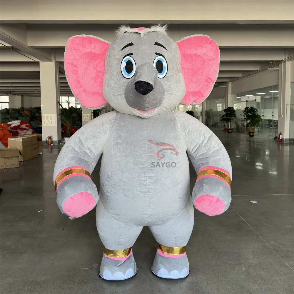 Riesiges Plüsch-Aufblasbares Weihnachts-Elefanten-Maskottchen-Kostüm Laufpuppen-Kleidung Halloween Karneval Faschings-Partyanzüge Ohne Batterie
