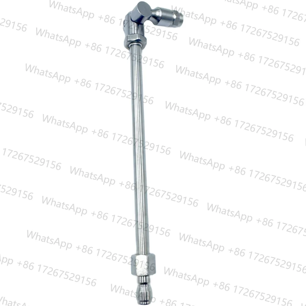 Stainless Steel Extension Wand Compatible with Standard High Pressure Washers and Featuring Adjustable Rotating Nozzle